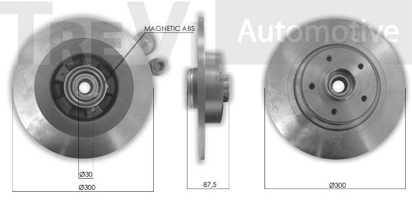 TREVI AUTOMOTIVE Pyöränlaakerisarja WB2291